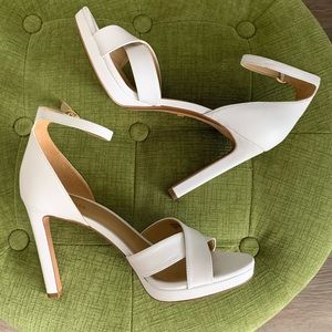 Michael Kors white heels 7.5 rehearsal bridal